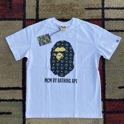White bape X MCM tee shirt