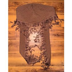Women’s Brown Lace Top by SHEIN Festival Outfit Boho Hippie Size Large Fairy Y2K