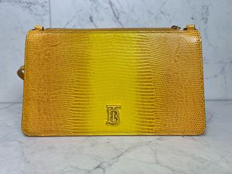 BURBERRY Two-Tone Lizard-Embossed Shoulder Bag (PO1014878)