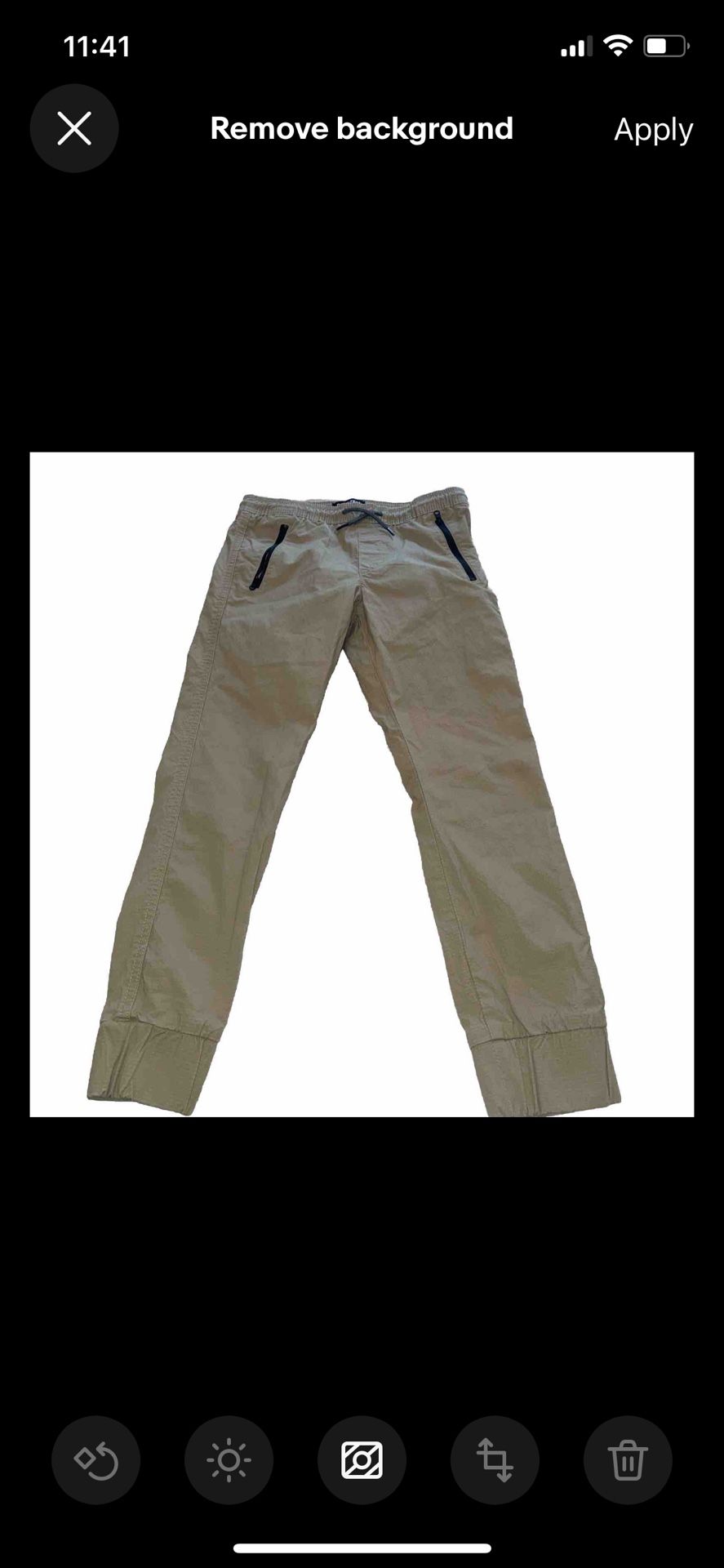 Denizen From Levi's Jogger Pants Youth Boys Size 12 Regular Beige Drawstring