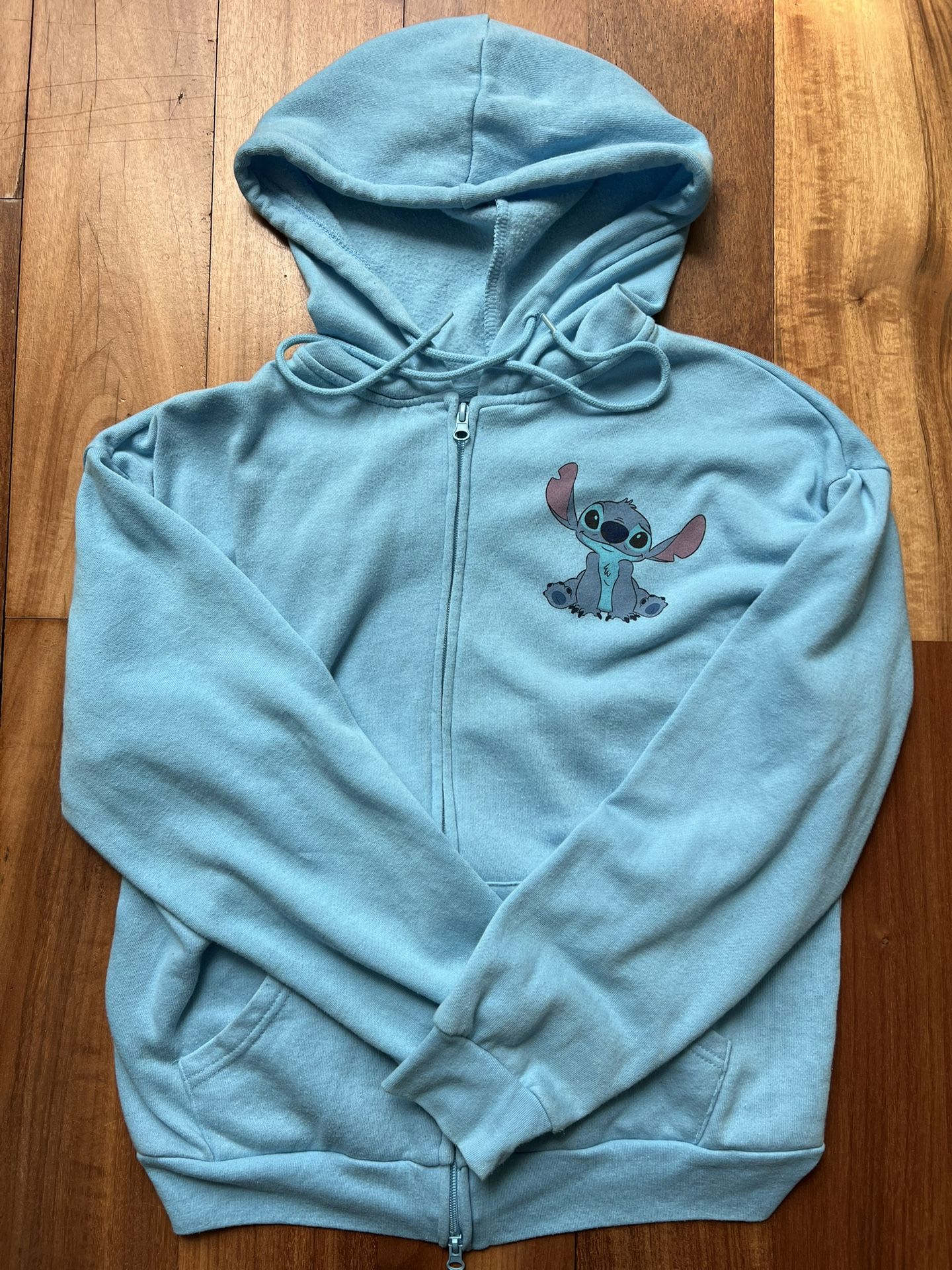 Juniors Disney Stitch Zip Up Hoodie Sweatshirt