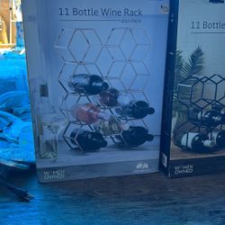 11 Bottle Wine Rack (each ) Gold Finish Or Black 