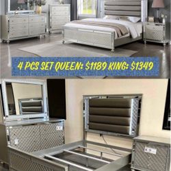 4 Pcs Bed Set