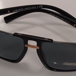 Versace Black And Gold Sunglasses 