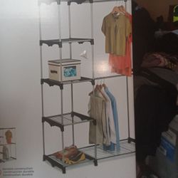 Standing Closet With Shelves 