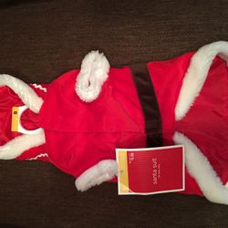 Lot of 2 Small Santa Dog Pet Christmas Outfits