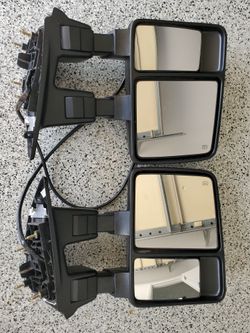 Power Heated Tow Mirrors w/ Smoke Turn Signal For 99-07 Ford F250/F350/F450/F550