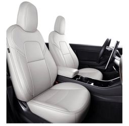 Tesla Model Y 3020-2023 White Seat Covers Protection,