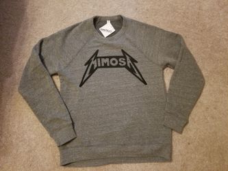 Sz Medium New Womens Everfitte Graphic Sweatshirt Mimosa Metallica Gray