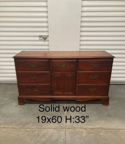 Solid wood dresser