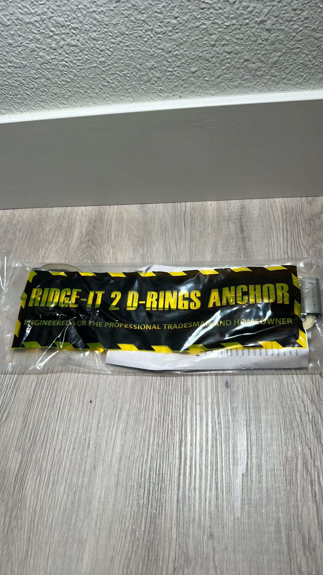 Guardian 00510 Ridge-It Roof Anchor, Double D-Ring, 18" Stainless/Zinc OSHA/ANSI