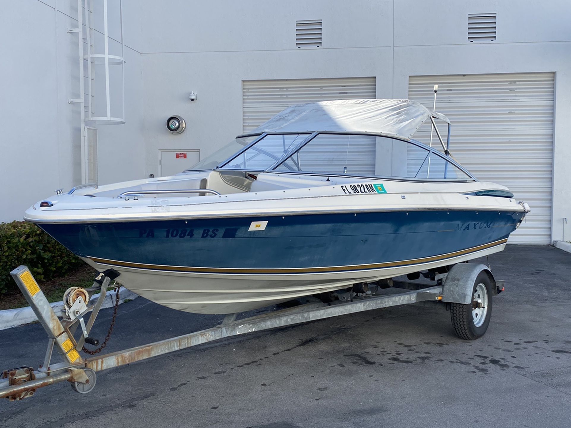 1996 MAXUM MARINE 19’ BOAT, NO ISSUES, READY FOR WATER!