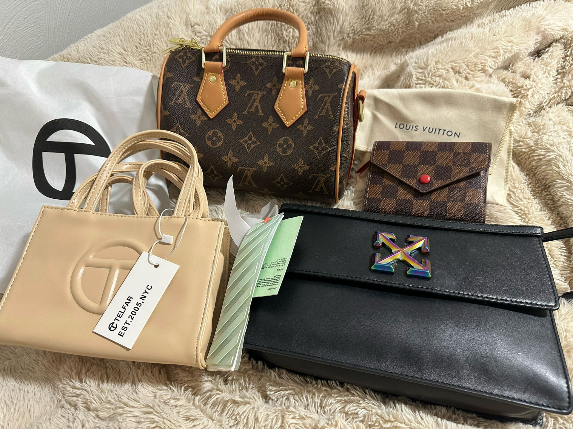 Louis Vuitton, Telfar, Off white handbags