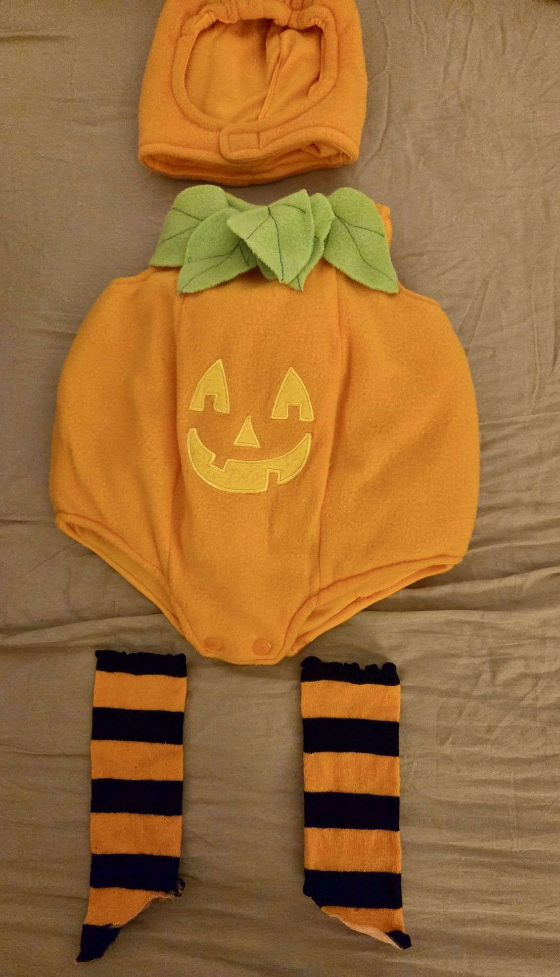 Two Infant Pumpkin Costumes