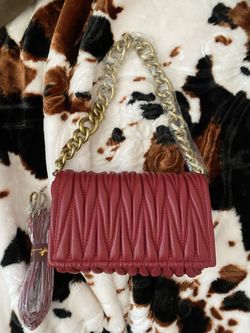 Burgundy Quilted Montana West Cross body NWT