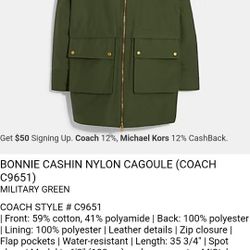 Coach C9651 Military Green (L) Jacket
