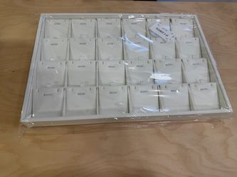 White Jewelry Display Tray with 20 Slots