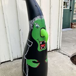 Vintage RARE Halloween Blow Up Witch Made In Taiwan