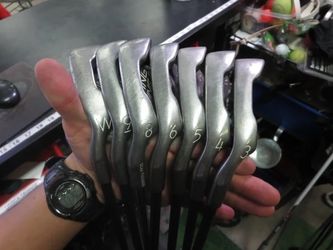 Used PING Zing 2 Black Dot 7pc Left Hand Iron Set 3-9i and W (No 7 Iron)