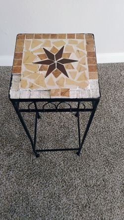 Mosaic Tile Sight Table / Plant Stand/ Nightstand