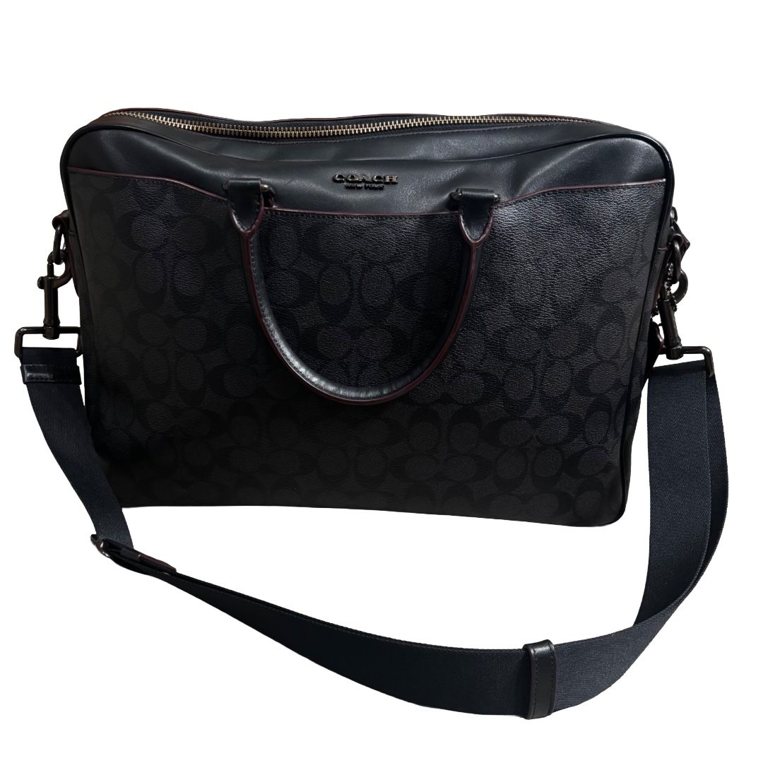 Coach Leather Monogram Briefcase