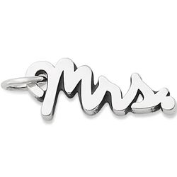 James Avery silver "Mrs." Charm