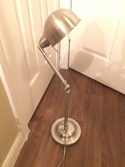 Silver tone desk lamp night light