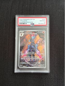 PSA 10 GEM MINT Pokémon Ceruledge 197/191 Surging Sparks Illustration Rare