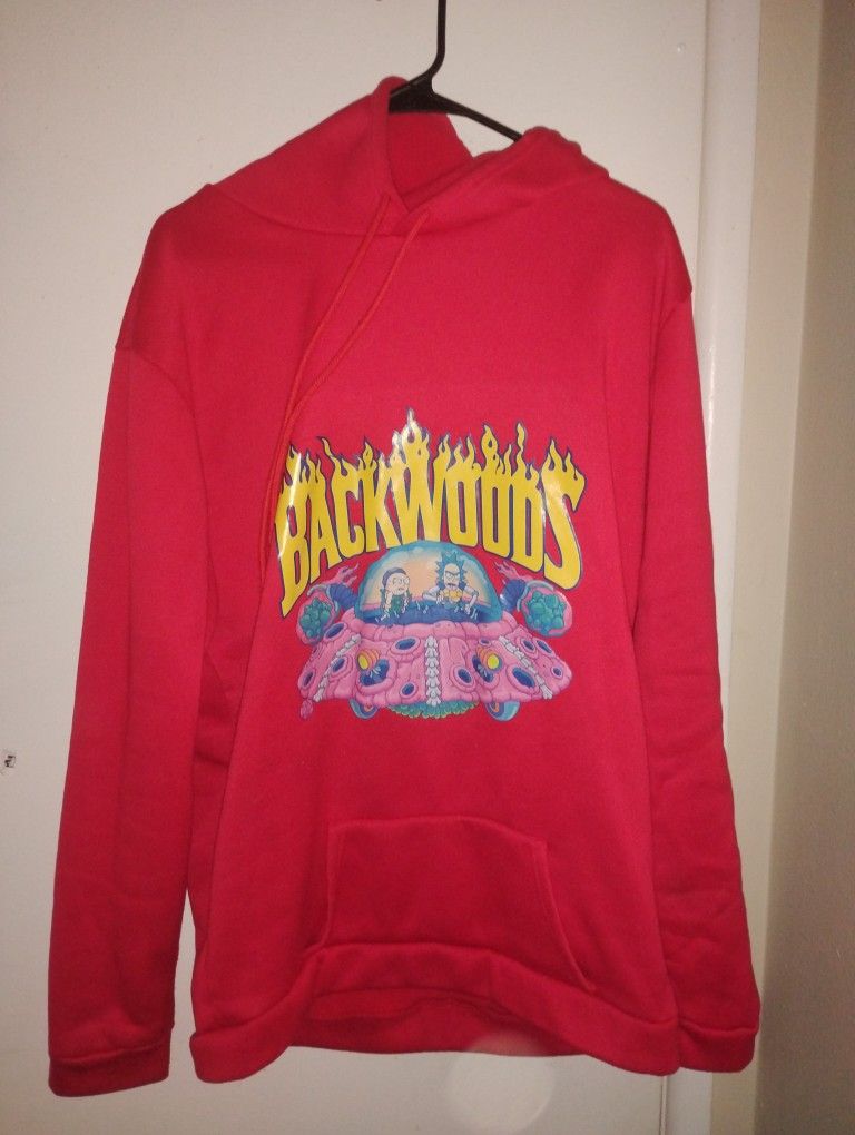 Rick And Morty Backwoods Red Hoodie Size 2x Just 6 Dollars Cash Only Pick Up Only