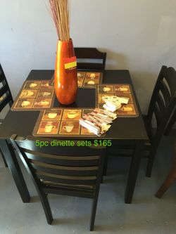 New 5pc dinette sets $165