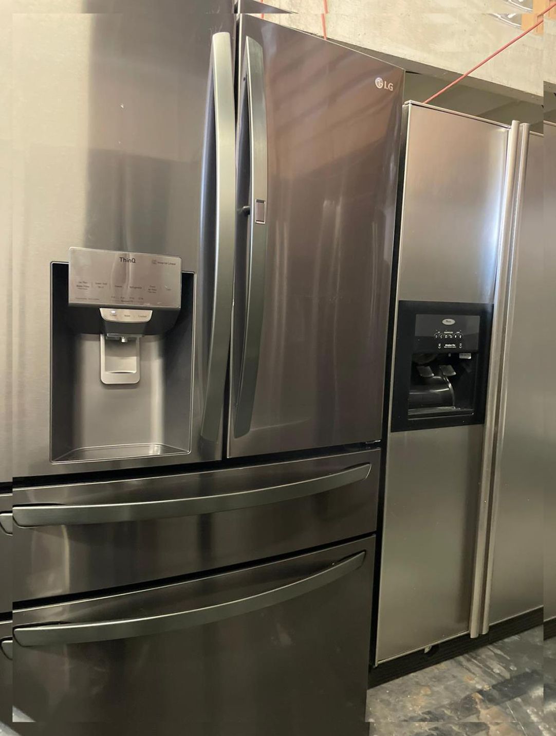 LG 4 Door Black Stainless Fridge