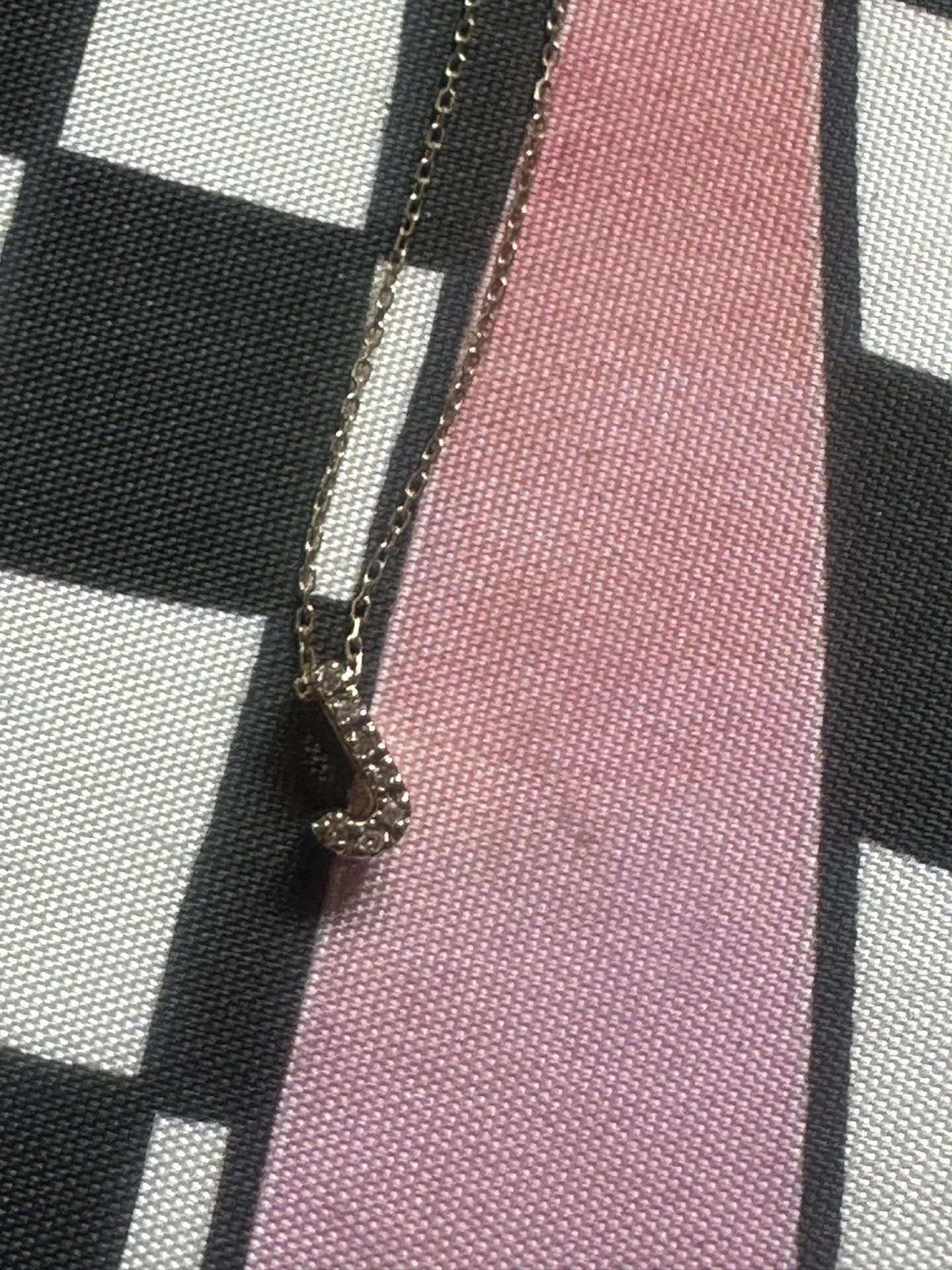 Diamond “J” Necklace