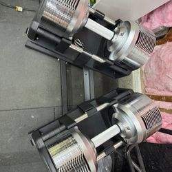 Chrome Edition Adjustable Dumbells w/stand