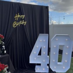 Marquee Number 40 Light Up 