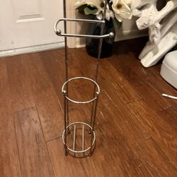 Silver Toilet Paper Holder 