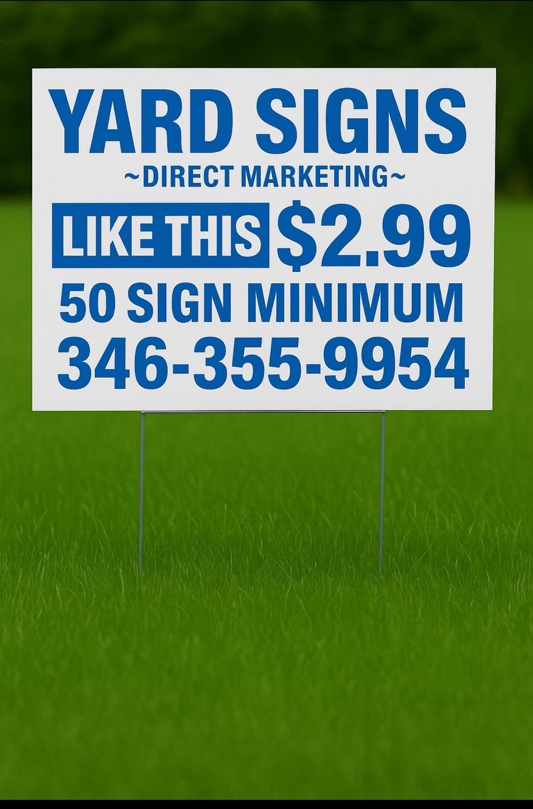 Custom yard signs