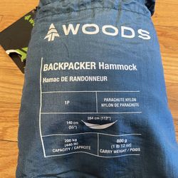 Brand New Woods Backpacker Hammock Blue