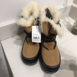 Women's Tan Color Ellysia Microsuede Short Winter Boots