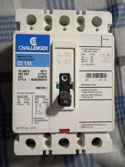 Challanger 70 Amp Breaker 3 Pole