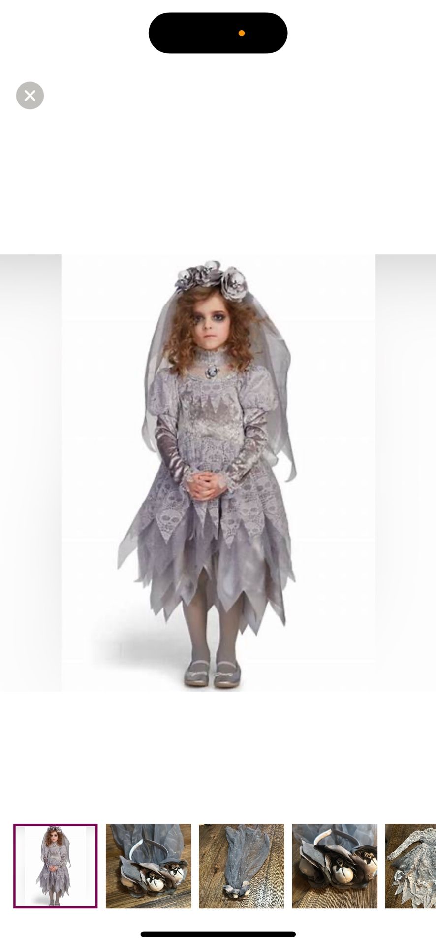 Kids Halloween Costume, Hallows Eve Spooky Bride Costume, NWT, Size 10