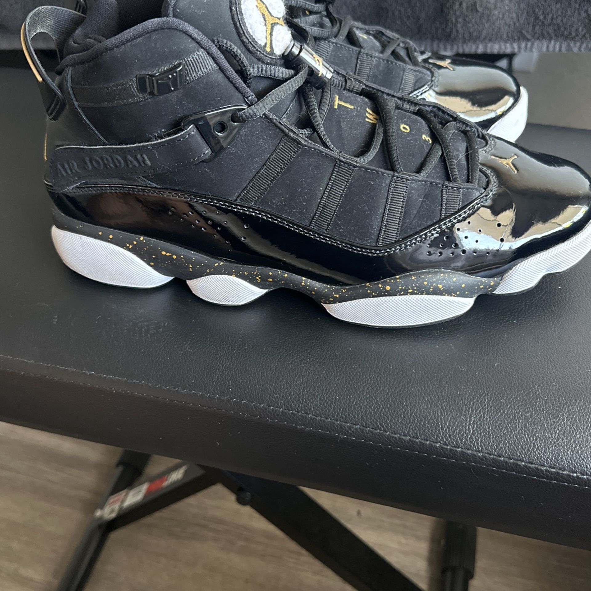 Nike Mens Jordan 6 Rings 322992 007 Black Metallic Gold Sneaker Shoes for Sale in Fullerton CA OfferUp