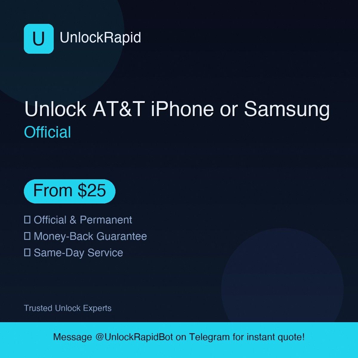 AT&T Phone Unlock — Same Day ✅