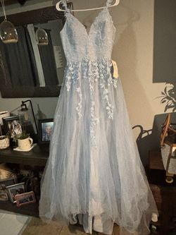 Light blue prom dress