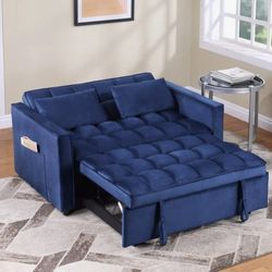 BRAND NEW
Yasirah 55" Wide Contemporary Velvet Tufted Back Twin Sleeper Sofa Bed with Storage Pocket,Navy Blue
Model: DUHM3780