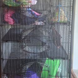 Bird, Ferret, Rat Cage And Accessories