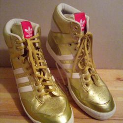 Men's High Top Adidas Lace Tennis Shoes Size 13