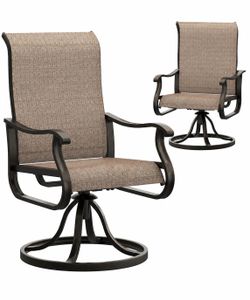 Set of 2 Patio Swivel  Chairs