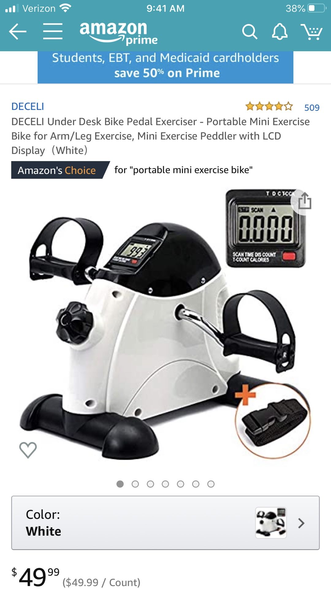 DECELI Under Desk Bike Pedal Exerciser