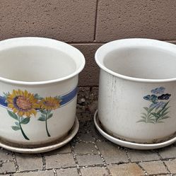 Large Ceramic Planters ($20 each)
