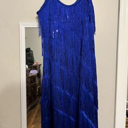 Short royal blue dress